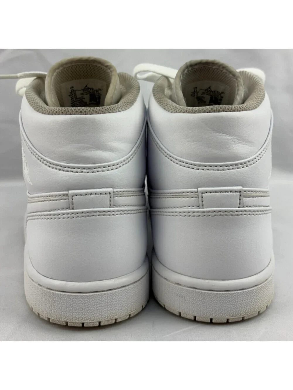Air Jordan 1 Mid Triple White Men's US Size 11 Shoes 554724-136
